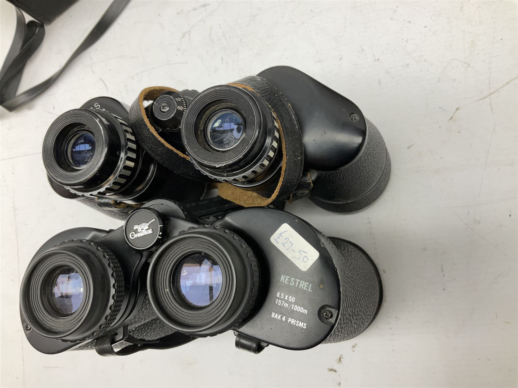 Eleven cased pairs of binoculars, to include Omiya 8x30, Tasco, Esde-Optik 8x40 Weitwinkel, Chinon 10x50 Field. Aico Rapide 8x30, Astralite zoom 6x- 14x32, etc