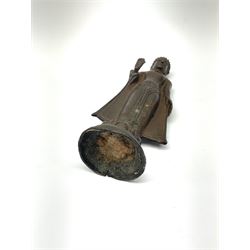 Metal figure modelled as an Eastern Buddha, H22cm