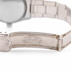 Rolex Oyster Speedking Precision gentleman's stainless steel manual wind wristwatch, circa 1961, Ref. 6421, serial No. 649563, silvered dial with dagger hour markers, on Rolex expanding stainless steel bracelet, with fold-over clasp