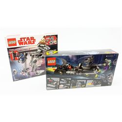 Lego - 76119 Batmobile Pursuit of the Joker; and 75201 Star Wars First Order AT-ST. Both factory sealed (2)