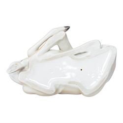 Nymphenburg, recumbent roebuck, model no. 423, with impressed mark beneath, H14cm