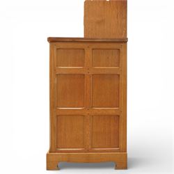 Unicornman - oak display bookcase on cupboard, Geoff Gell of Coxwold