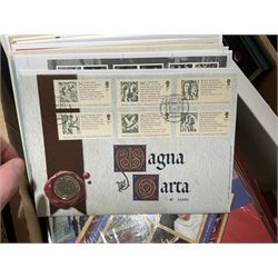 Approximately one hundred and fifteen Royal Mint coin covers, in two ring binder folders and loose, together with approximately 53 grams of Great British pre-1920 and approximately 68 grams of Great British pre-1947 silver threepence coins, and a small quantity of further pre-decimal coins