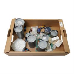 Collection of Swarovski figures, including Grapes brooch, dog, nativity scene etc, and app...