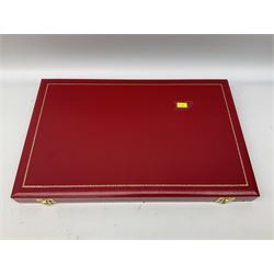 Charles I 1625 hammered silver sixpence, Queen Victoria 1894 crown coin and a cased hallmarked silver medal for the Hull photographic society, engraved '1940' 'Leonard Vokes', all housed in a red Pobjoy Mint coin box