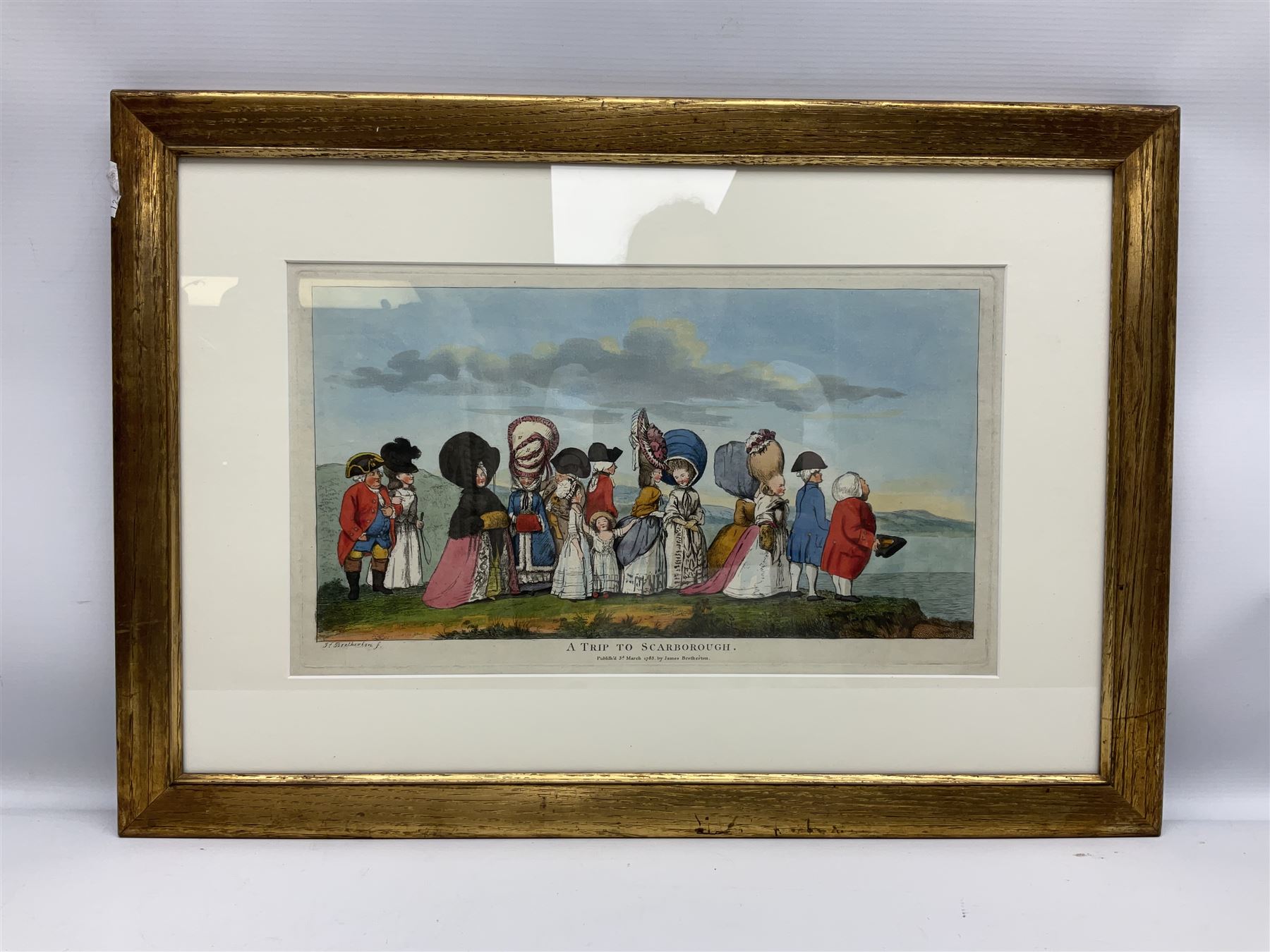 James Bretherton (British act.1750-1799): 'A Trip to Scarborough', etching with hand colouring pub. 1783, 22cm x 41cm
