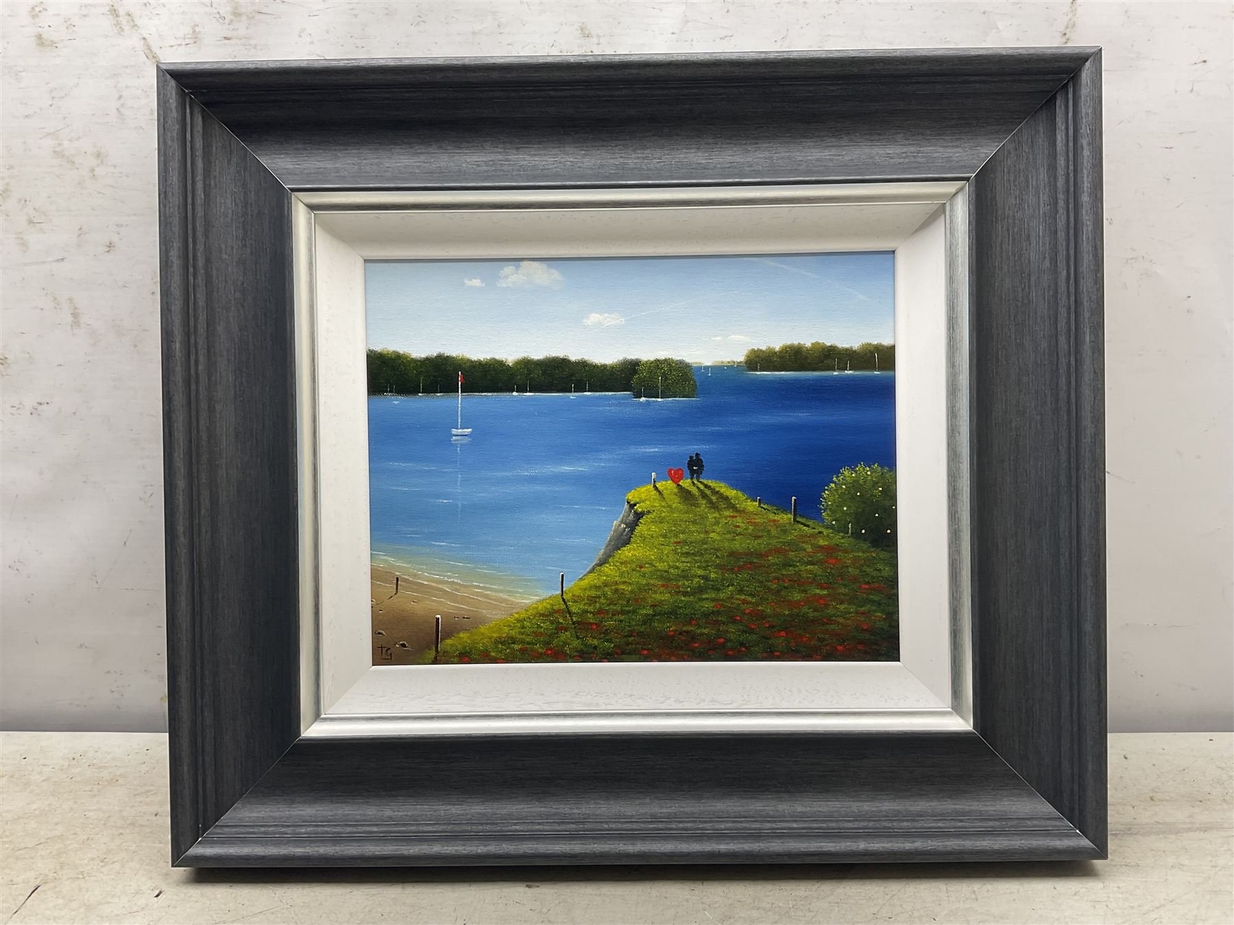 Tony Gittins (British 1970-): 'Easy My Troubles, That's What you Do', oil on canvas board signed, titled on printed label verso 27cm x 34cm 