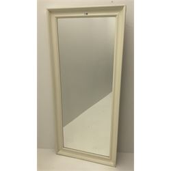 Large rectangular dressing mirror in cream finish 