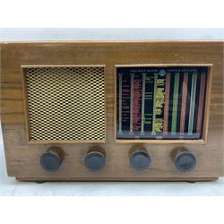 1950s Telefunken Deutschland TFK Model 2663WK radio in mahogany case with Bakelite knobs, Rees Mace Marine walnut cased radio, W50cm H34cm D26cm, together with 1955 Kolster-Brandes KB LR10FM radio and Hacker Mayflower II radio (4)