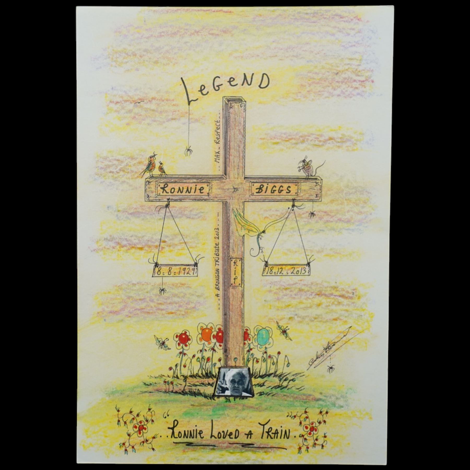 Charles Bronson (Charles Arthur Salvador) (British 1952-): A comprehensive collection of five hundred mixed media works executed between 2000 and 2025. Produced during the artist’s long-term incarceration, the works are primarily in ink, coloured pencil and mixed media on paper. The collection includes multiple formats: A5 (15 works), A4 (308 works), A3 (164 works) and A2 (13 works). Some are signed and dated; a number are executed on the reverse of official prison documents and other repurposed materials, reflecting the limited availability of art materials within the prison environment. This collection represents the largest body of the artist’s work to be offered as a single lot and has not previously been available on the market. (500) (unframed)

Notes: Dated examples span the period from 2000 to 2025, with the greatest concentration produced between 2012 and 2019 and including a group of recent large-scale works from the final years of the period; approximately twenty percent are undated.