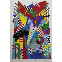 Ernst Lohse (Danish 1944-1994): Abstract, screenprint signed and dated '89 in pencil 61cm x 42cm