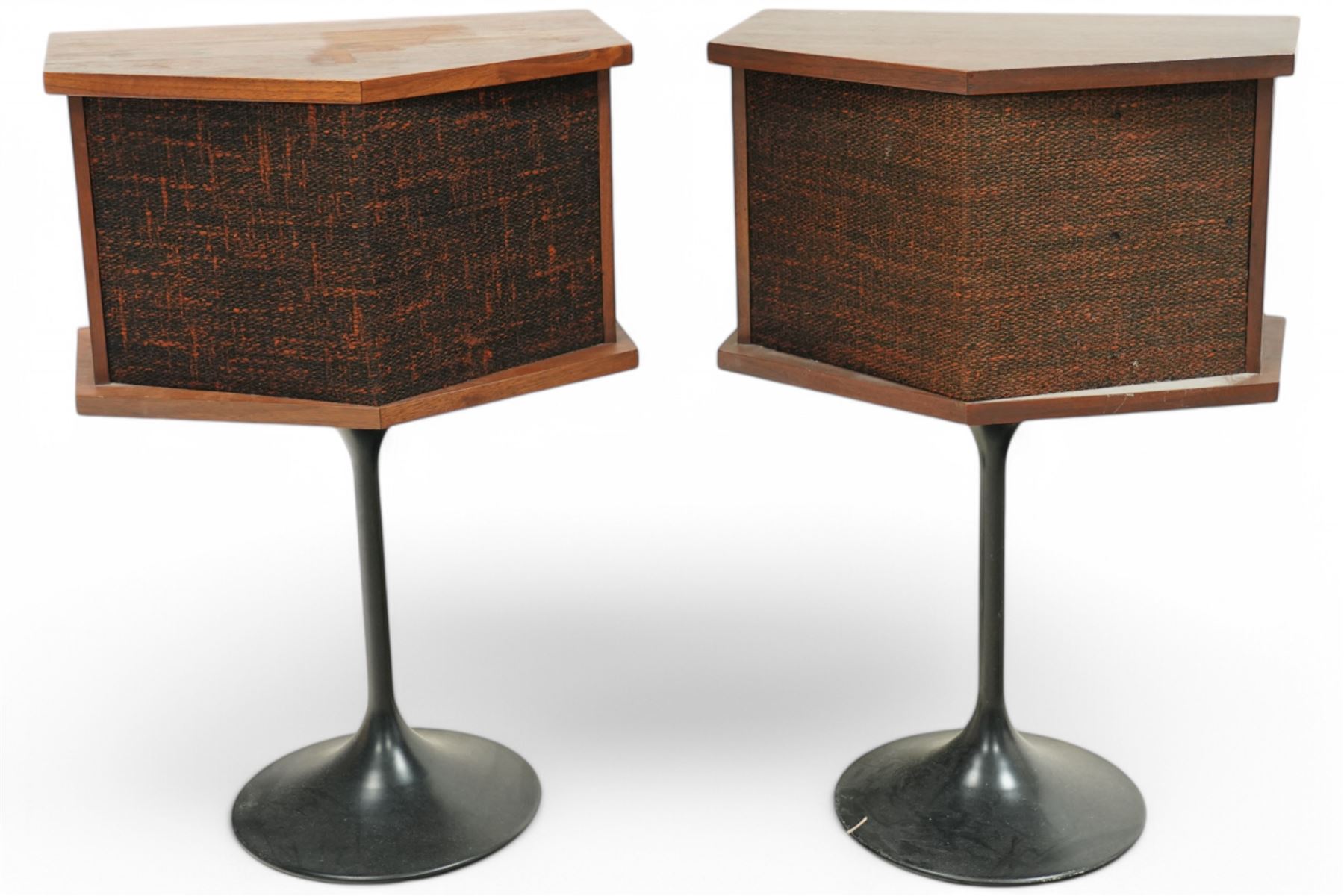 BOSE - pair of 901 Series II speakers, walnut cased on tulip stands
