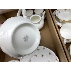 Duchess tea and dinner wares and matching items, to include, tea cups and saucers, dinner plates, egg cups, serving dishes etc, in two boxes