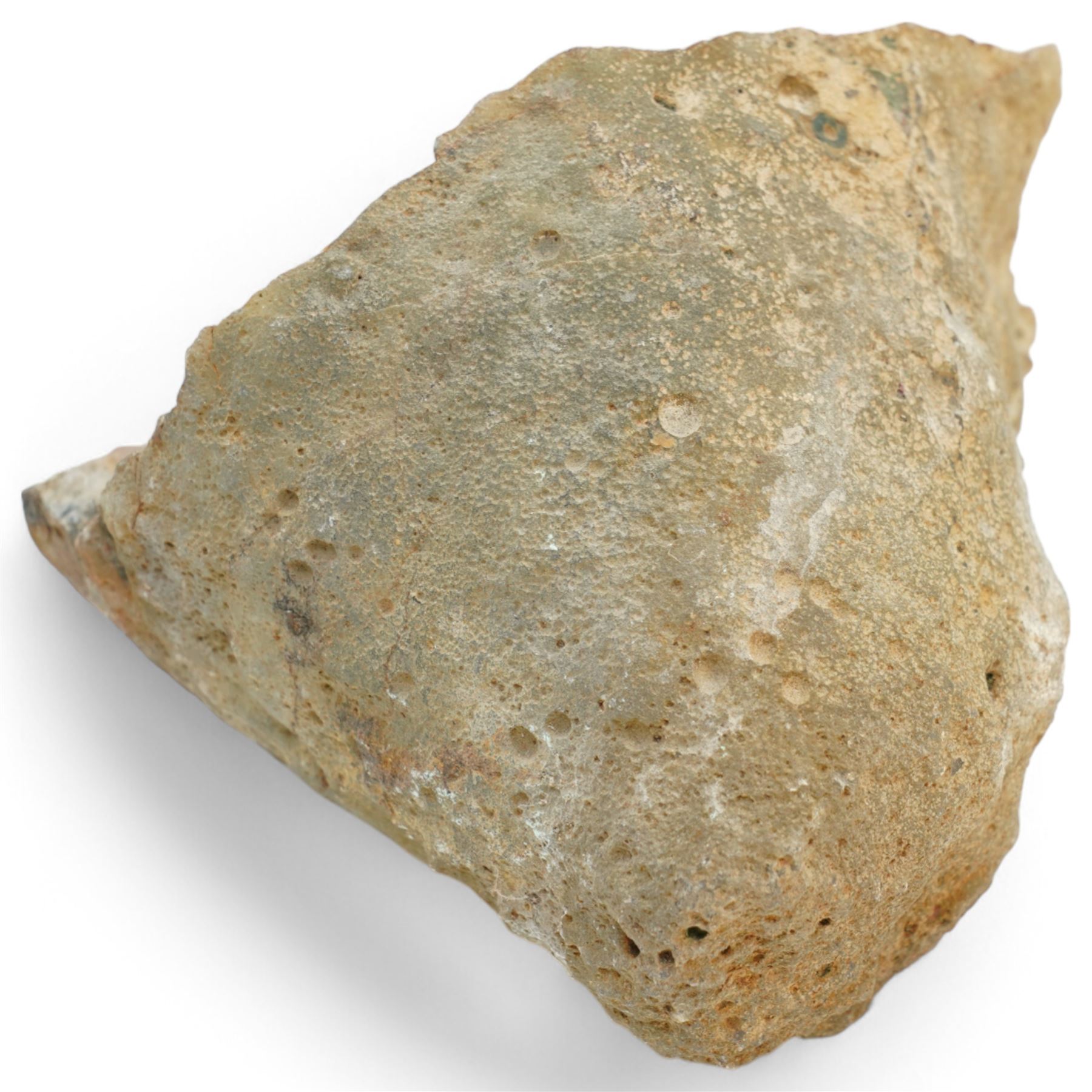 Two amethyst geode clusters, with white and purple crystalline formations, purple formation W18cm (2)