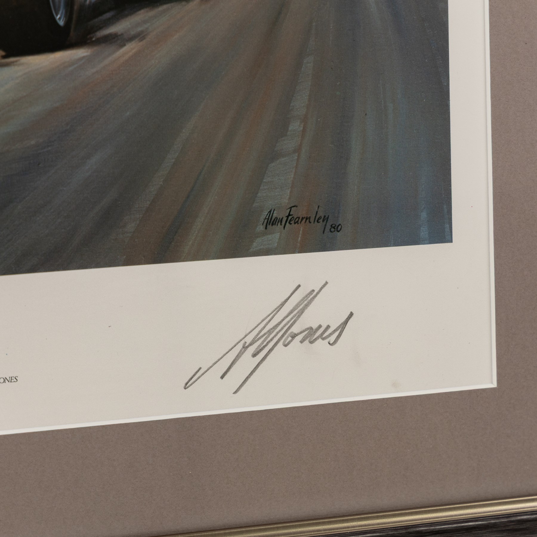 After Gerald Davison Coulson (British 1926-2012): ‘The Flying Scotsman’ and ‘Damon’s First – Hungary 1993’, together with Alan Fearnley (Yorkshire 1942-): ‘Alan Jones’ and Tony Smith (British 20th Century): ‘Damon’s Dream’, set of four limited edition Formula 1 themed prints signed and two signed by drivers David Coulthard and Alan Jones in pencil max 40cm x 61cm (4)