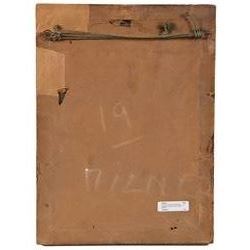 Four mid-19th century reverse glass mezzotints, 'Joseph sold by his brethren to the Ishmaelites' 'St Luke' 'St John' and 'St Matthew', 34cm x 24cm (4)