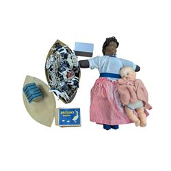 Scratch built metal Noah's Ark and a collection of painted lead animals, including farm an...