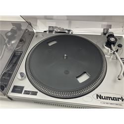 Pair of Numark TT-1510 DJ belt-drive turntables, serial nos.C1011001845 and C1011001846 (no cartridges); with paperwork