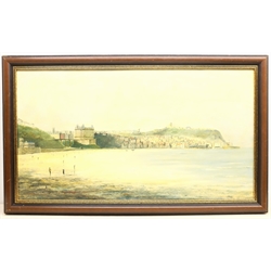 Robert Sheader (British 20th century): The South Bay Scarborough, oil on board signed 50cm x 90cm