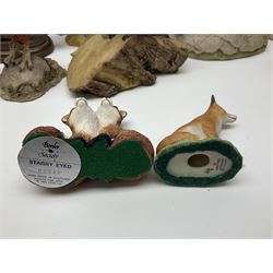 British wildlife, dogs and other animal figures, to include examples by Border Fine Arts, Teviotdale and David Hughes, etc