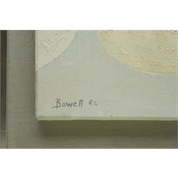 Druie Bowett (British 1924-1998): 'White Sate', oil on canvas signed and dated '82, titled verso 63cm x 91cm
Provenance: consigned by the artist's son