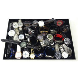  Collection of Gents quartz watches including Accurist, Infantry, Ohsen, Sekonda, etc,   