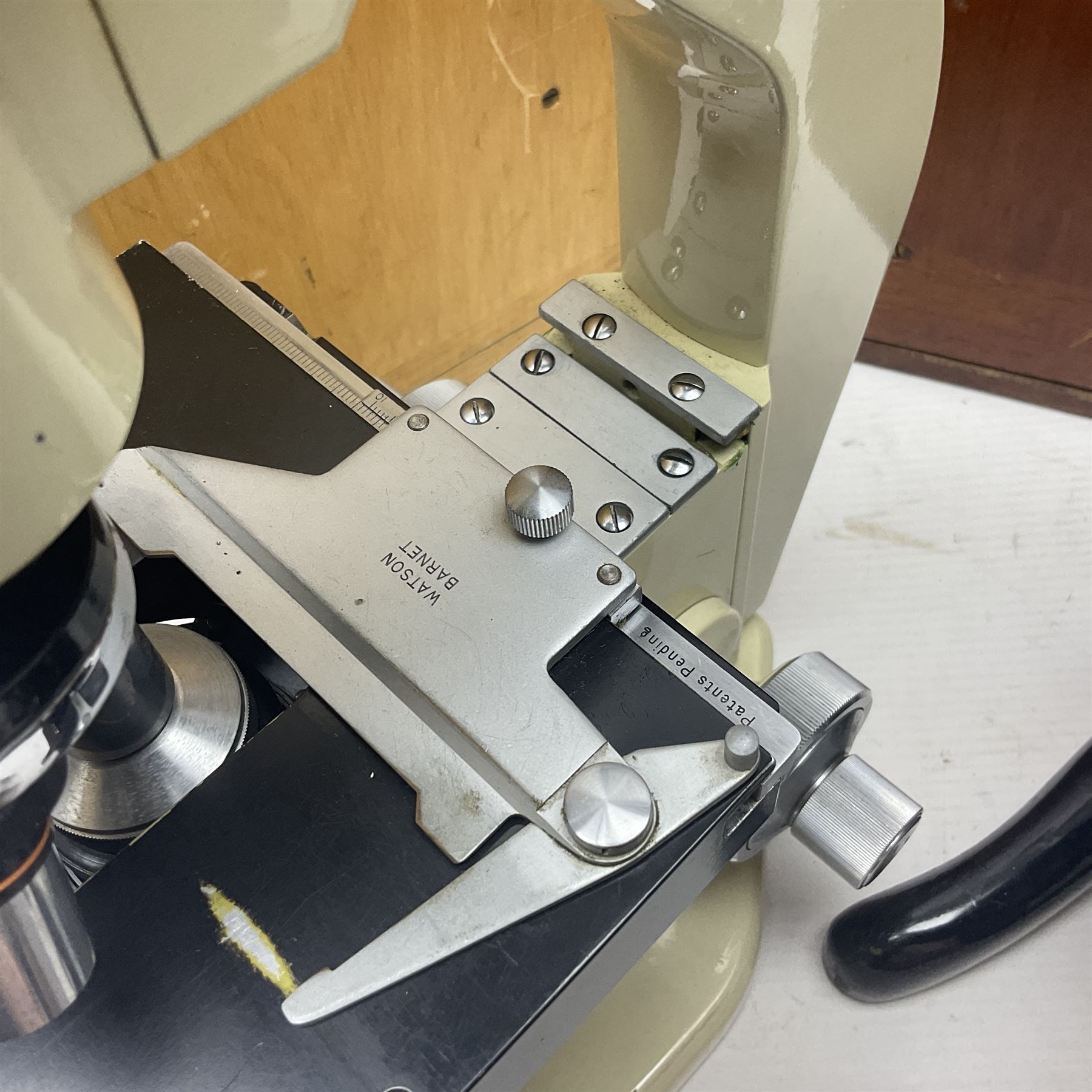 20th century W. Watson & Sons Bactil-60 binocular microscope no 143202, in original box, together with W. Watson & Sons microscope no 82904 in original box 