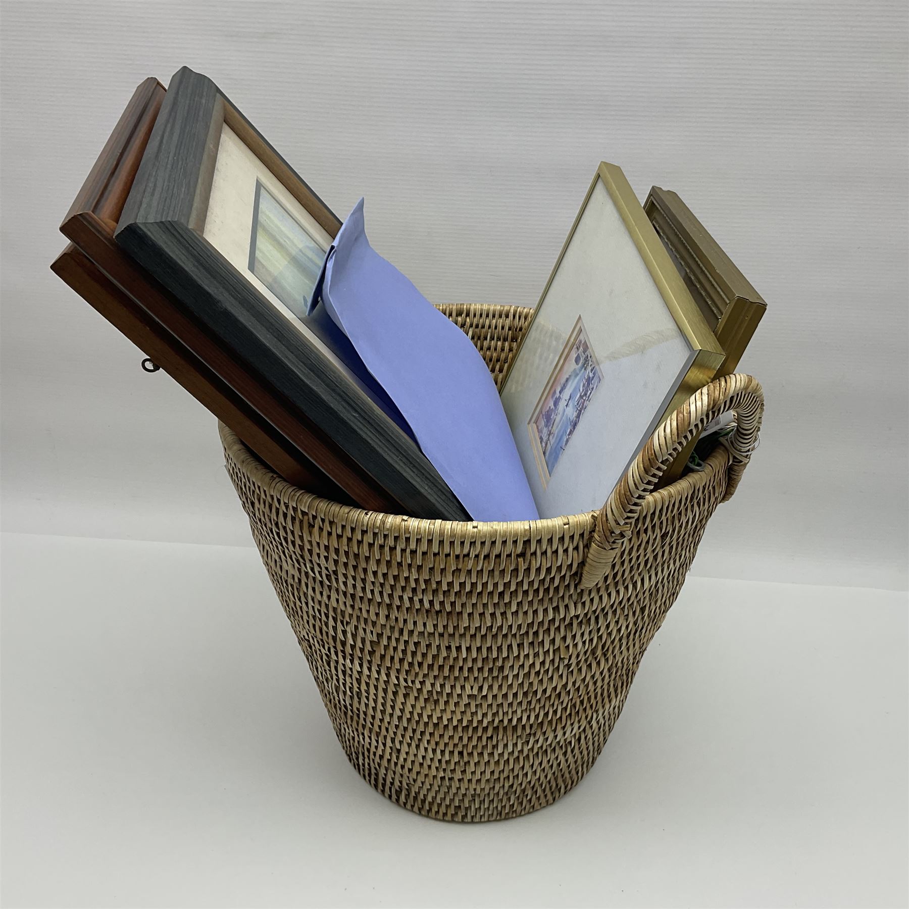 Wooden candle box, together with two barley twist candlesticks, carved duck and other collectables 