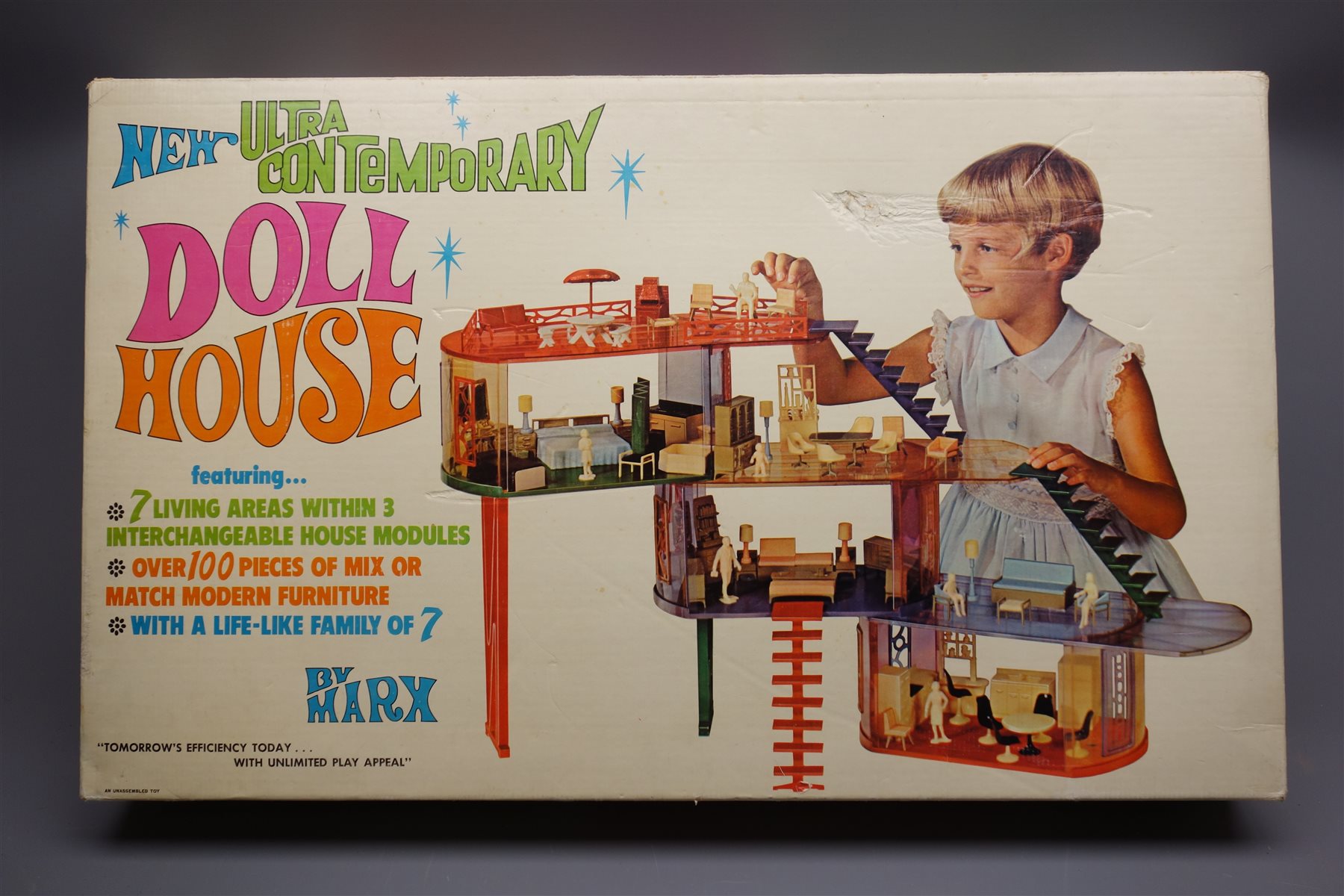 Marx Ultra Contemporary Doll House, in original box with original