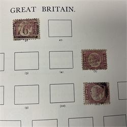 Great British Queen Victoria and later stamps, including perf penny reds, half penny 'bantam', King George V half crown seahorse, Queen Elizabeth II pre-decimal issues etc, housed in a green 'Windsor Album'
