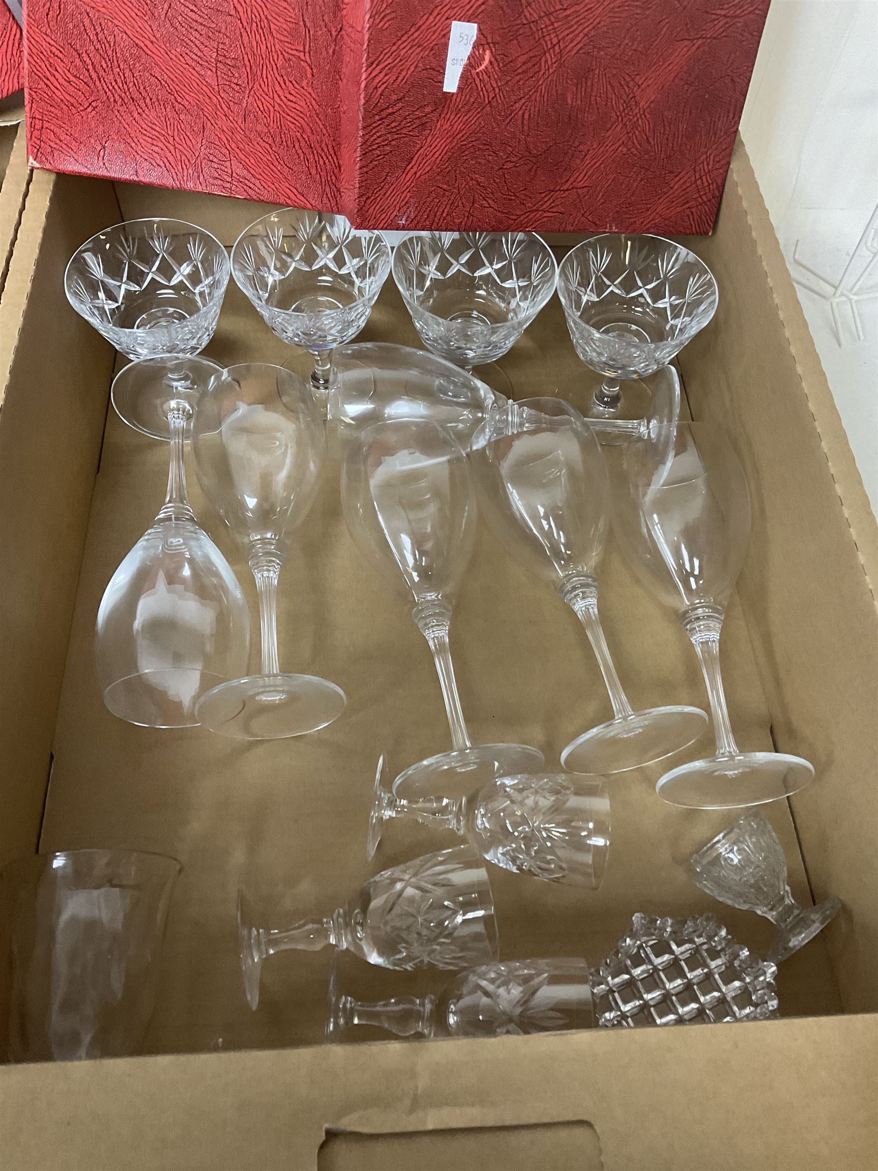 Minton Haddon Hall planter, together with Royal Worcester Evesham pattern dishes, glassware and other collectables, in three boxes 