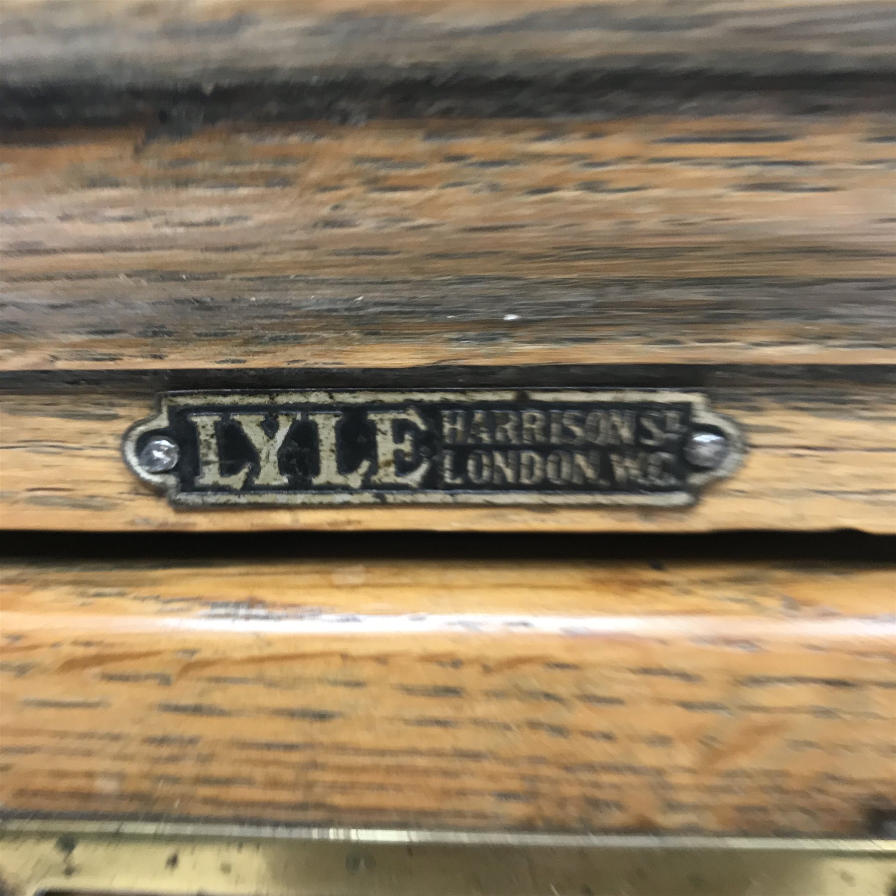 'Lyle' vintage oak filing chest, four drawers, W52cm, H135cm, D70cm