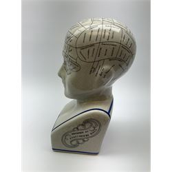 A Phrenology head detailed L.N. Fowler, H27.5cm. 