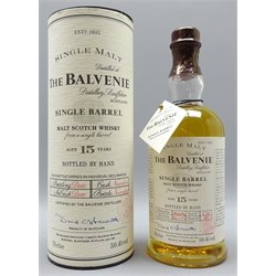  The Balvenie Single Barrel Malt Scotch Whisky, Aged 15 Years, ltd.ed of 300, bottled by hand, in tube with swing ticket and leaflet, 70cl 50.4vol. Provenance: Yorkshire Private Collector   