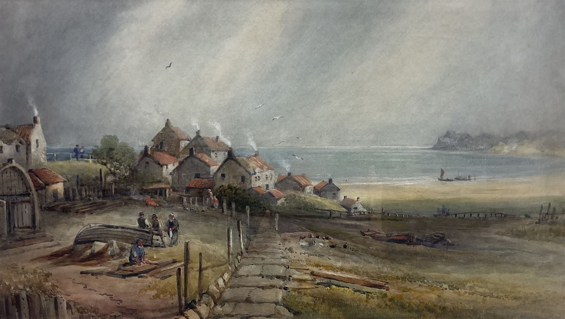 Frederick William Booty (British 1840-1924): Panoramic View over Runswick Bay, watercolour signed and dated 1905 (beneath the mount) 40cm x 71cm