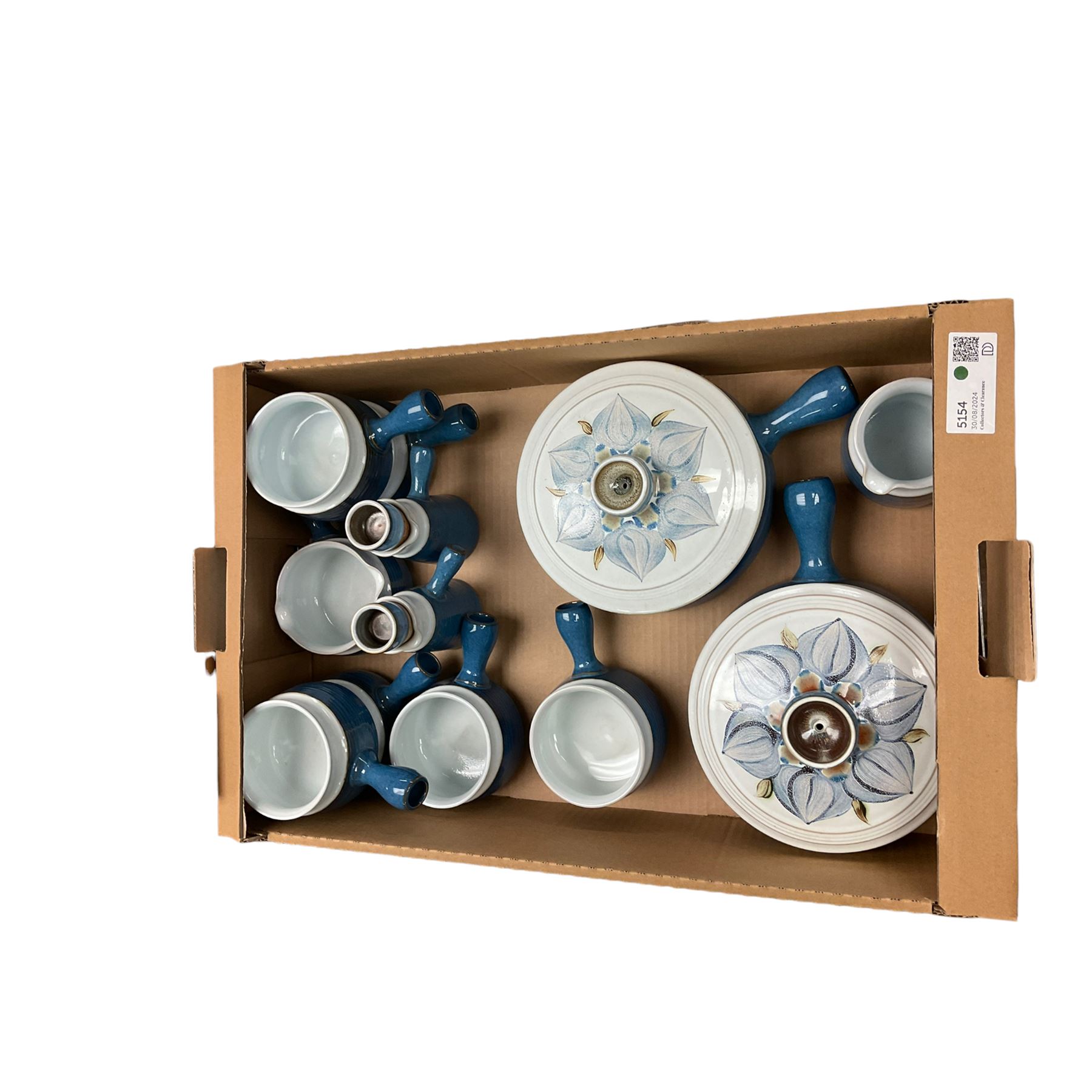 Susie Cooper Glen Mist tea set, together with a Langley part dinner service, including covered dishes, serving platter, etc