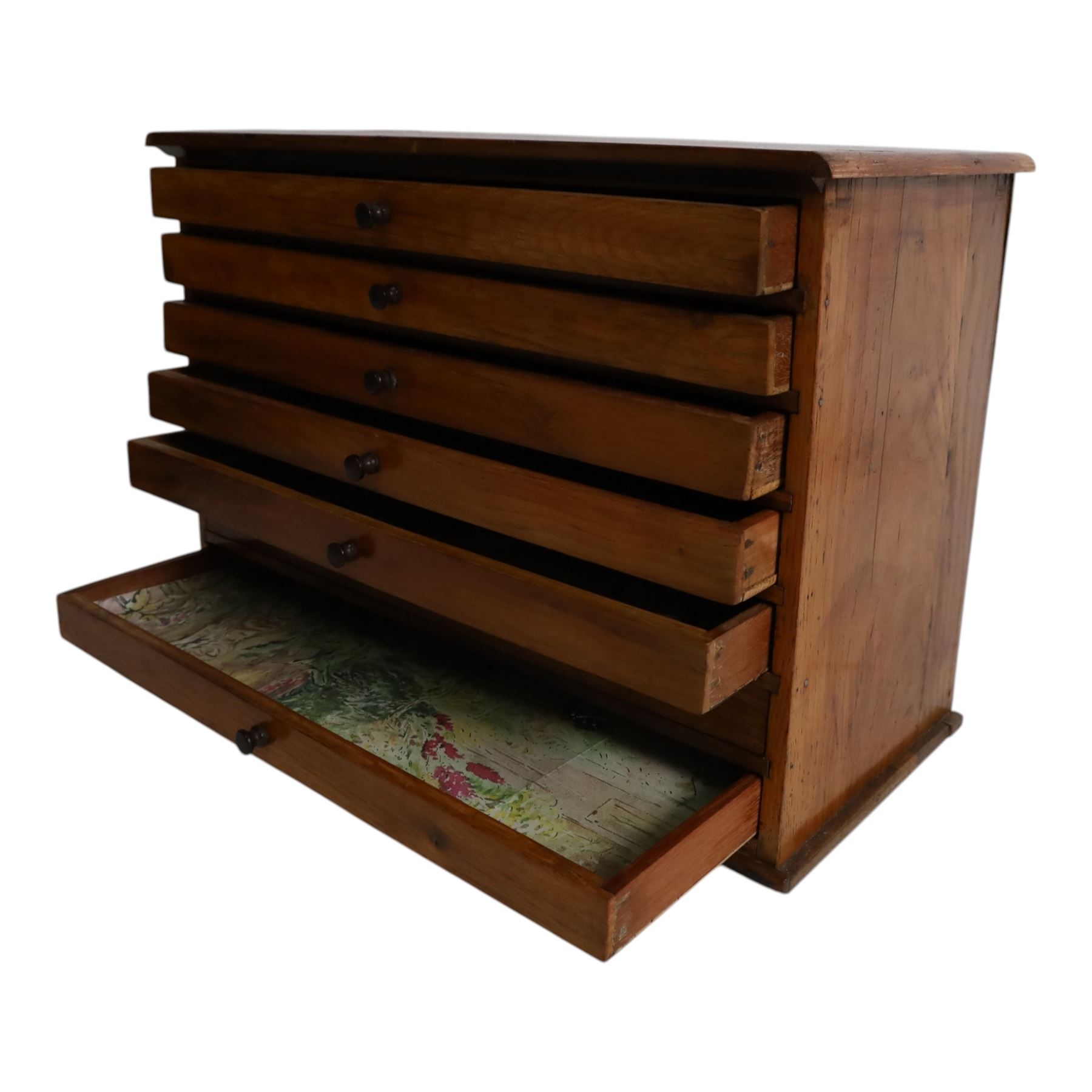 Table top straight front draws, with seven draws, H30cm