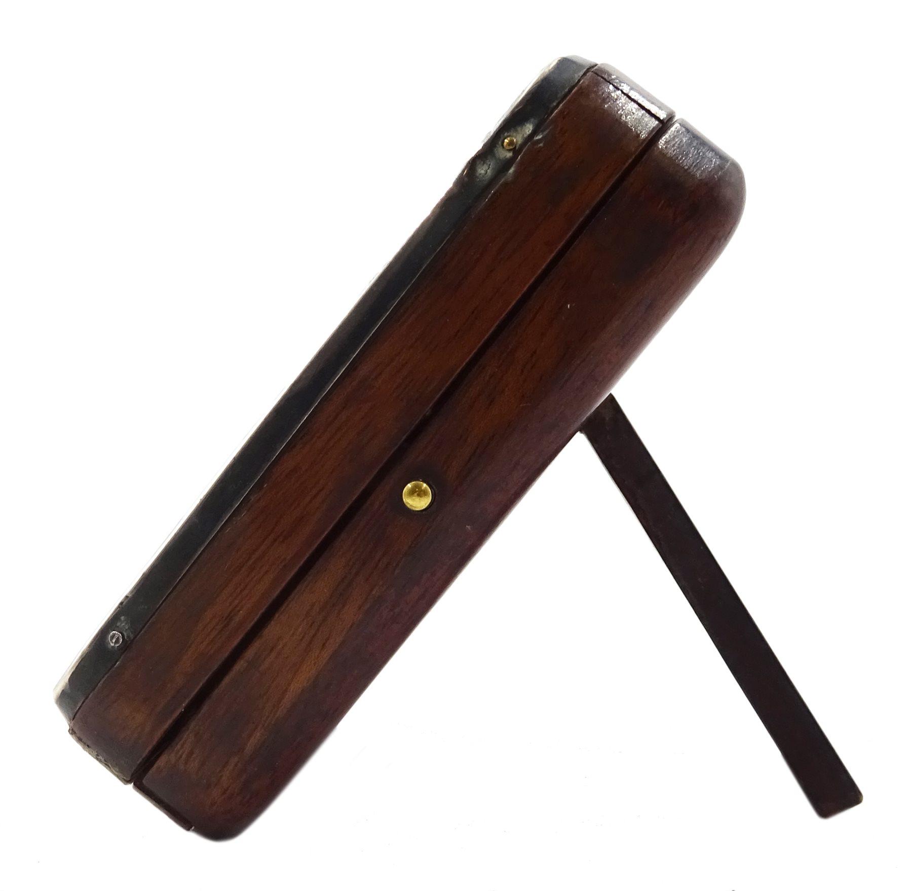 Swiss Argentan Goliath 8 Day nickel cased pocket watch Goliath, movement stamped brevet 33236, in silver mounted case with stand hallmarked