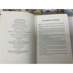 Collection of books by Terry Pratchett, of mostly Discworld interest, to include hardback edition of Going Postal, and further books such as Men at Arms, Sourcery, Small Gods etc 