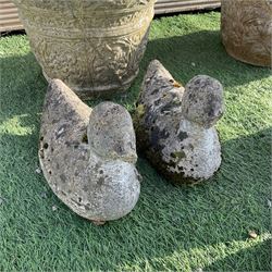 Quantity of cast stone animals and planters - THIS LOT IS TO BE COLLECTED BY APPOINTMENT FROM DUGGLEBY STORAGE, GREAT HILL, EASTFIELD, SCARBOROUGH, YO11 3TX