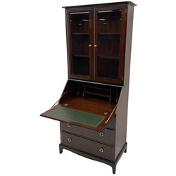 Stag Minstrel - mahogany bureau bookcase