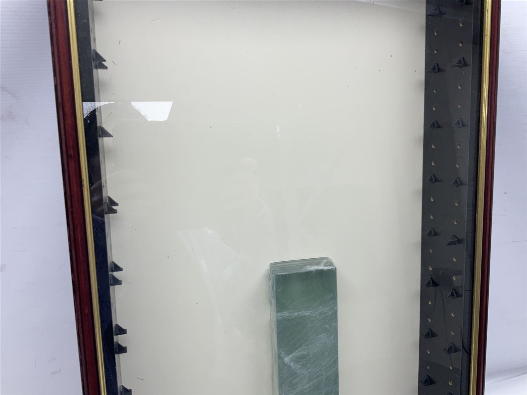 Wall mounting die-cast model display cabinet with glass door and shelves, H80cm, W45cm 