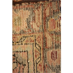  Bokhara red ground rug, repeating border, (145cm x 98cm) and a Persian style brown ground rug, (200cm x 104cm)  