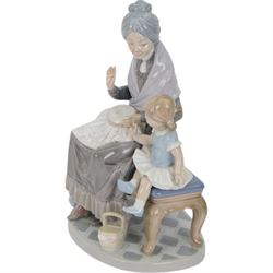 Three Lladro figures, comprising Visit With Granny no 5305, Lolita no 5192 and Classic Dance 4847