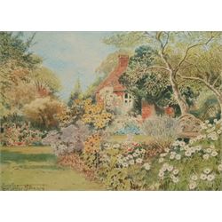 Henry John Sylvester Stannard (British 1870-1951): Cottage in Spring, watercolour signed 20cm x 28cm