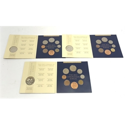 Three Queen Elizabeth II 'Her Majesty the Queen's Coronation Jubilee' nine coin presentation packs, each including a Bailiwick of Guernsey 2013 Coronation five pound coin