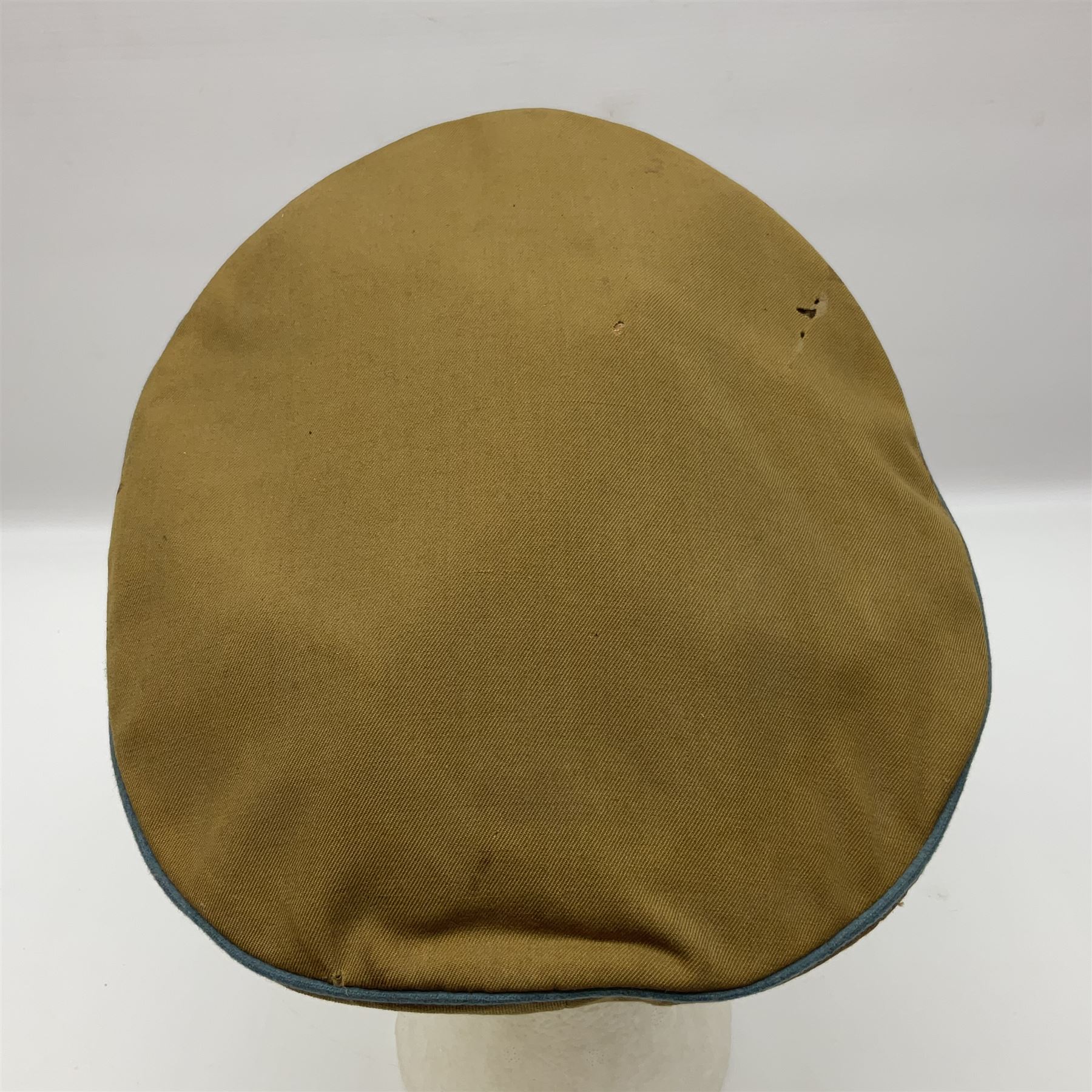 WW2 German Political Leaders brown cloth visor cap with metal insignia; labelled K. Hartel Weiden