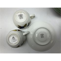 Group of Royal Worcester Evesham pattern tea and dinner wares, to include lidded tureens, dinner plates, tea cups and saucers, bowls, quiche dish, salt and pepper shakers, together with other Royal Worcester ceramics to include 'Mayfield' pattern boxed serving plate etc (56 pcs approx)