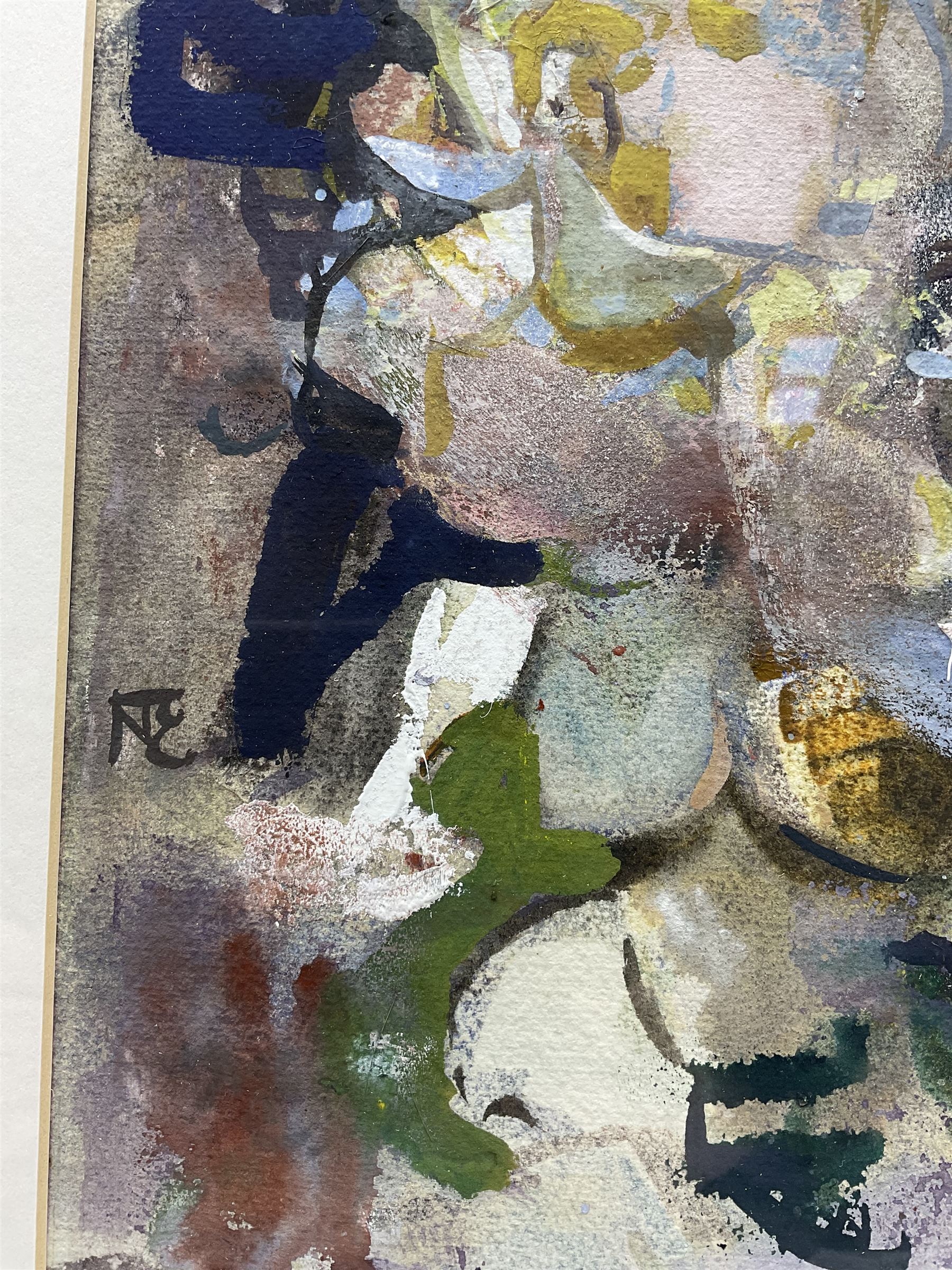 Noni McCrone (Scottish fl.1960-1980): 'Yellow Rose', watercolour signed with monogram, titled on RSW label verso, 29cm x 25cm 