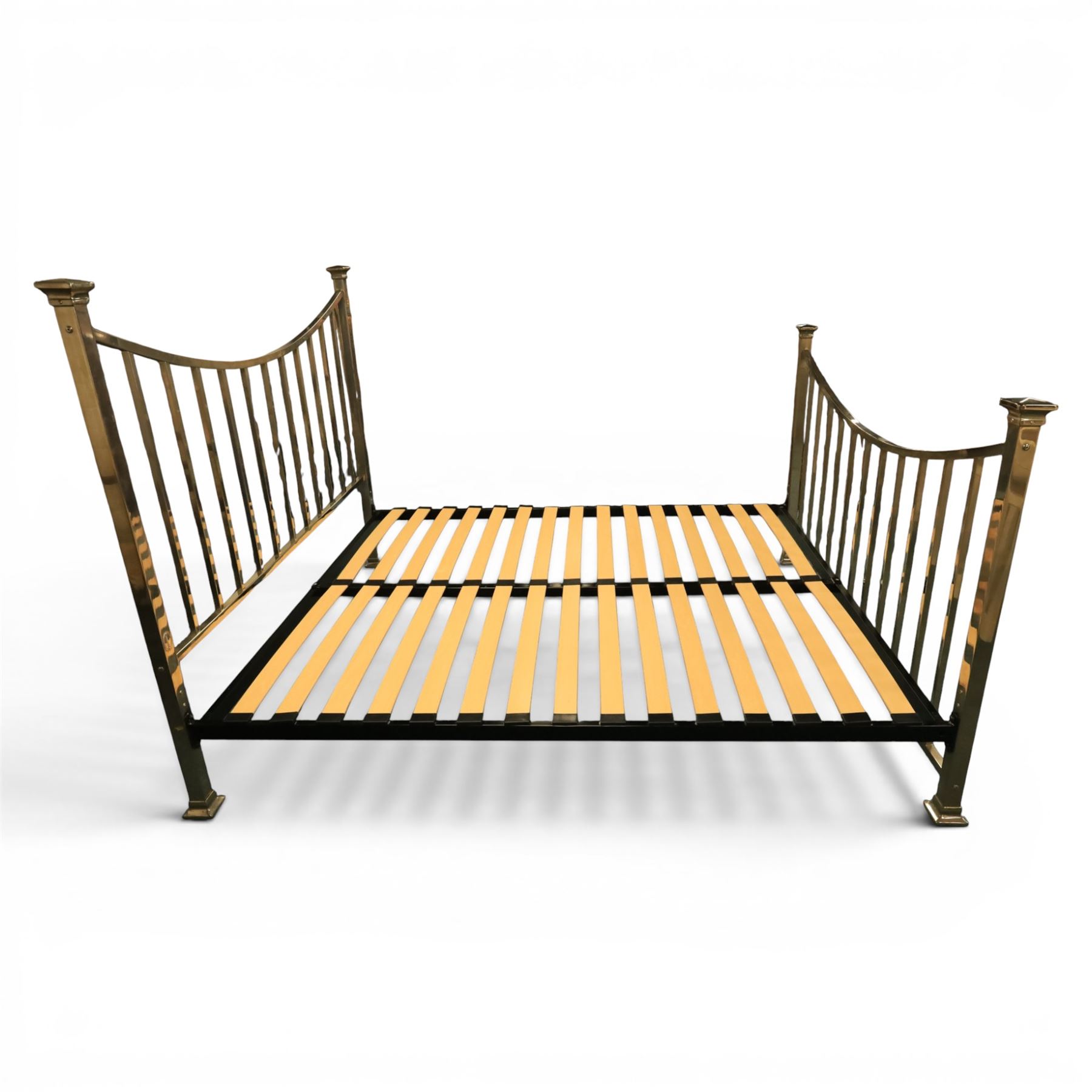 And So To Bed - 'Sage' 6ft super king bed in nickel chrome with slatted base 